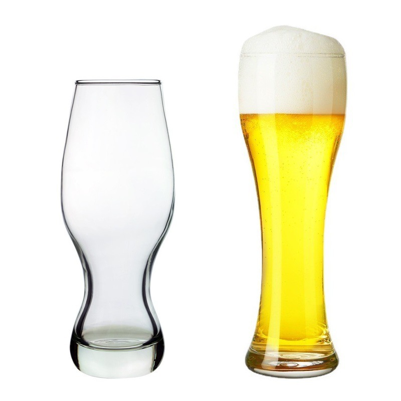 Tazas de cerveza de trigo de vidrio Libi, tazas de cerveza Pierson, tazas de jugo caseras