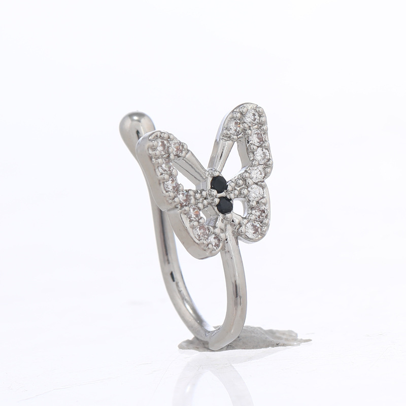 Mode Lune Couronne Alliage Incruster Zircon Piercing Au Nez 1 Pièce display picture 7