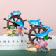 2024 cross-border popular simple marine crafts dolphin resin decorative crafts ornaments