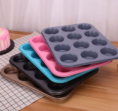 12 Round cup Baking tray Cake Baking 12 carbon steel circular Cake mould