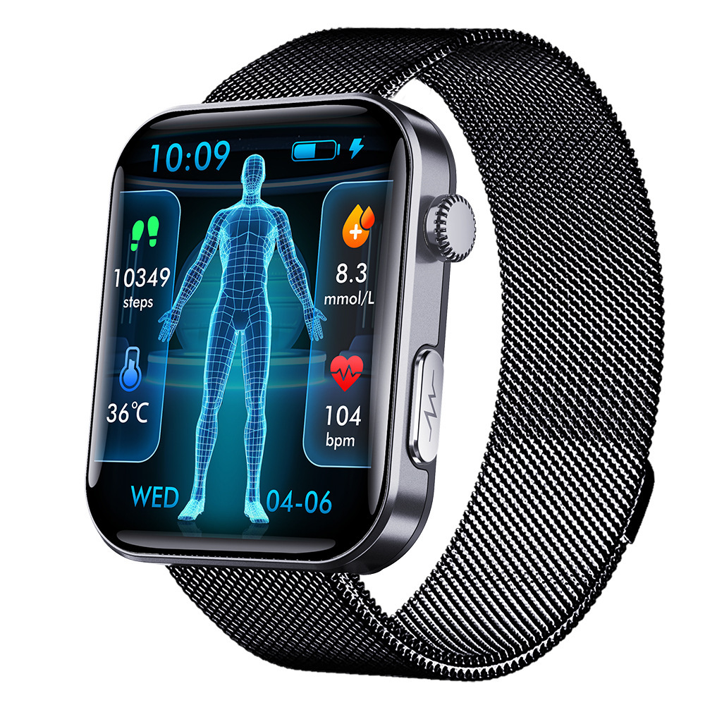 F300 reloj inteligente Bluetooth llamada ECG presión arterial glucosa temperatura corporal ácido úrico lípidos sanguíneos reloj deportivo de salud