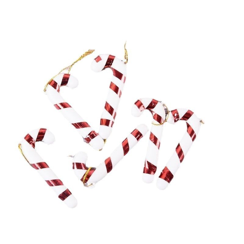 [ソースファクトリー] クリスマスギフトセントアクセサリー 7CM プラスチック製小さな杖装飾ペンダント在庫卸売カラフル|undefined