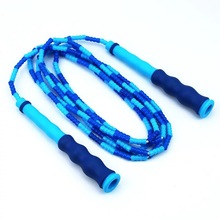 厂家直销儿童珠节跳绳TPU环保材质软珠节可调节有弹性健身房运动