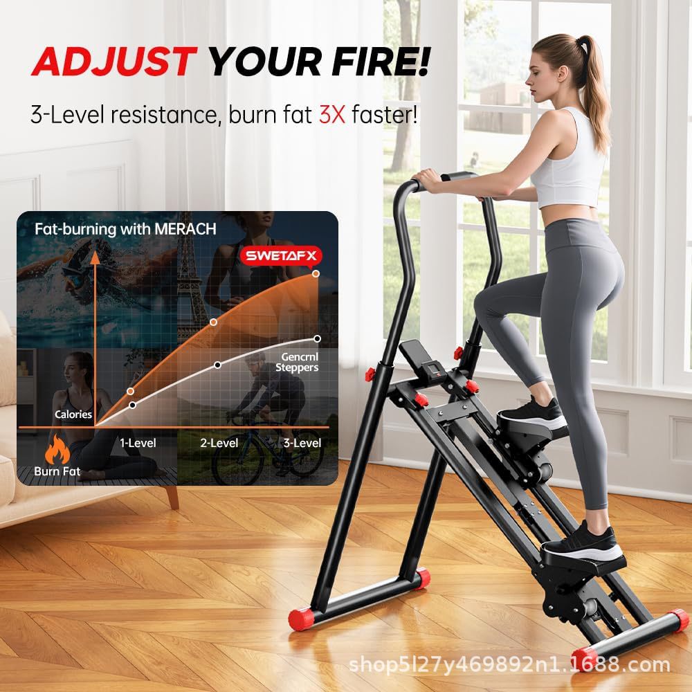 Cross-Border Multifunctional Stair Climbing Machine, Household Silent Folding Stepper, Stair Machine, Sports Fitness Equipment, Climbing Machine