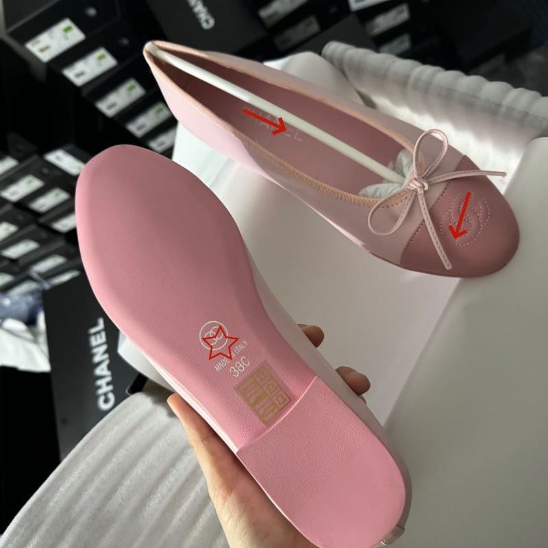 小香风新款真皮拼色蝴蝶结女鞋小香单鞋女平底圆头浅口鞋芭蕾舞鞋|undefined