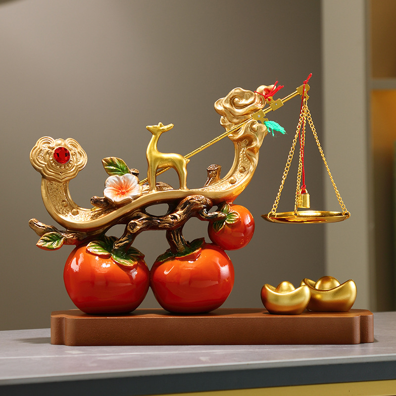 A Deer Has You, Persimmon, Everything Goes Well, New Chinese Style Housewarming, New Home Opening, Wedding Gift, High-End Gift Box