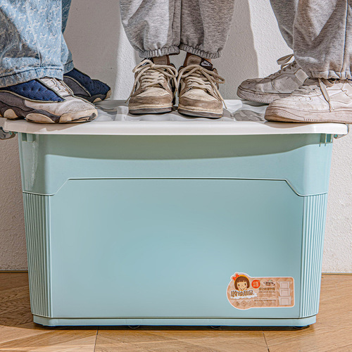 Plastic storage box household storage box thickened toy dormitory clothes bedding storage box extra large storage and organization box