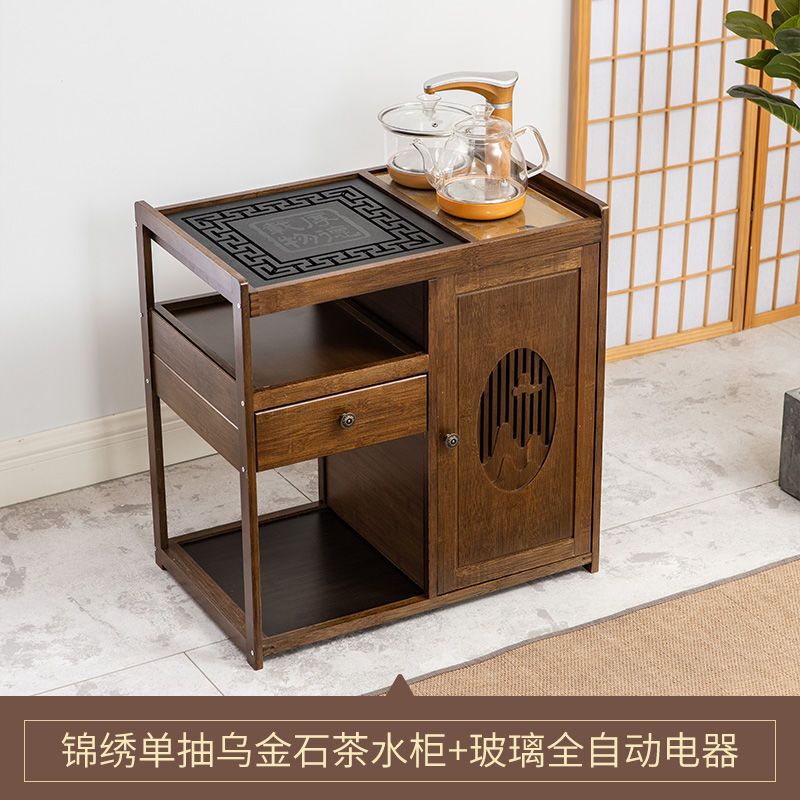 茶台茶车家用茶水柜实木小茶桌茶几功夫茶具套装全自动烧水壶一体|undefined