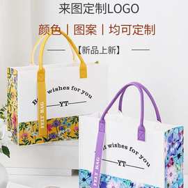 毛毡手提包时尚单肩逛街购物大容量百搭便携简约大方斜挎轻便手拎