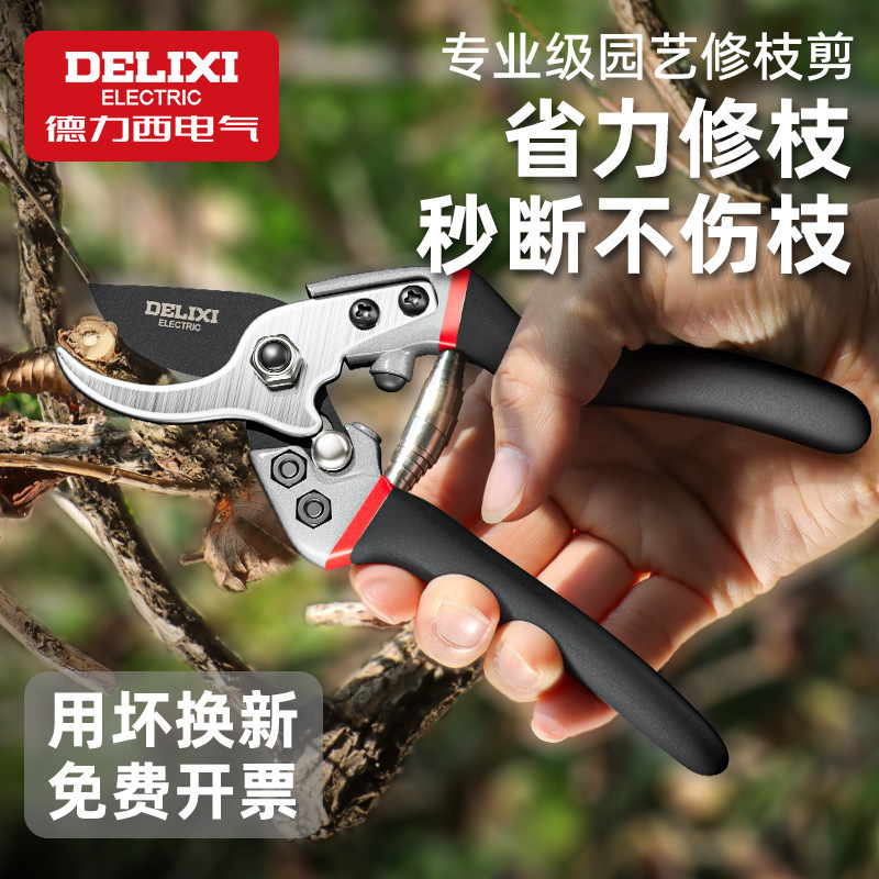 Delixi 電気剪定鋏、園芸用はさみ、枝切りはさみ、果樹剪定、花の剪定はさみ|undefined