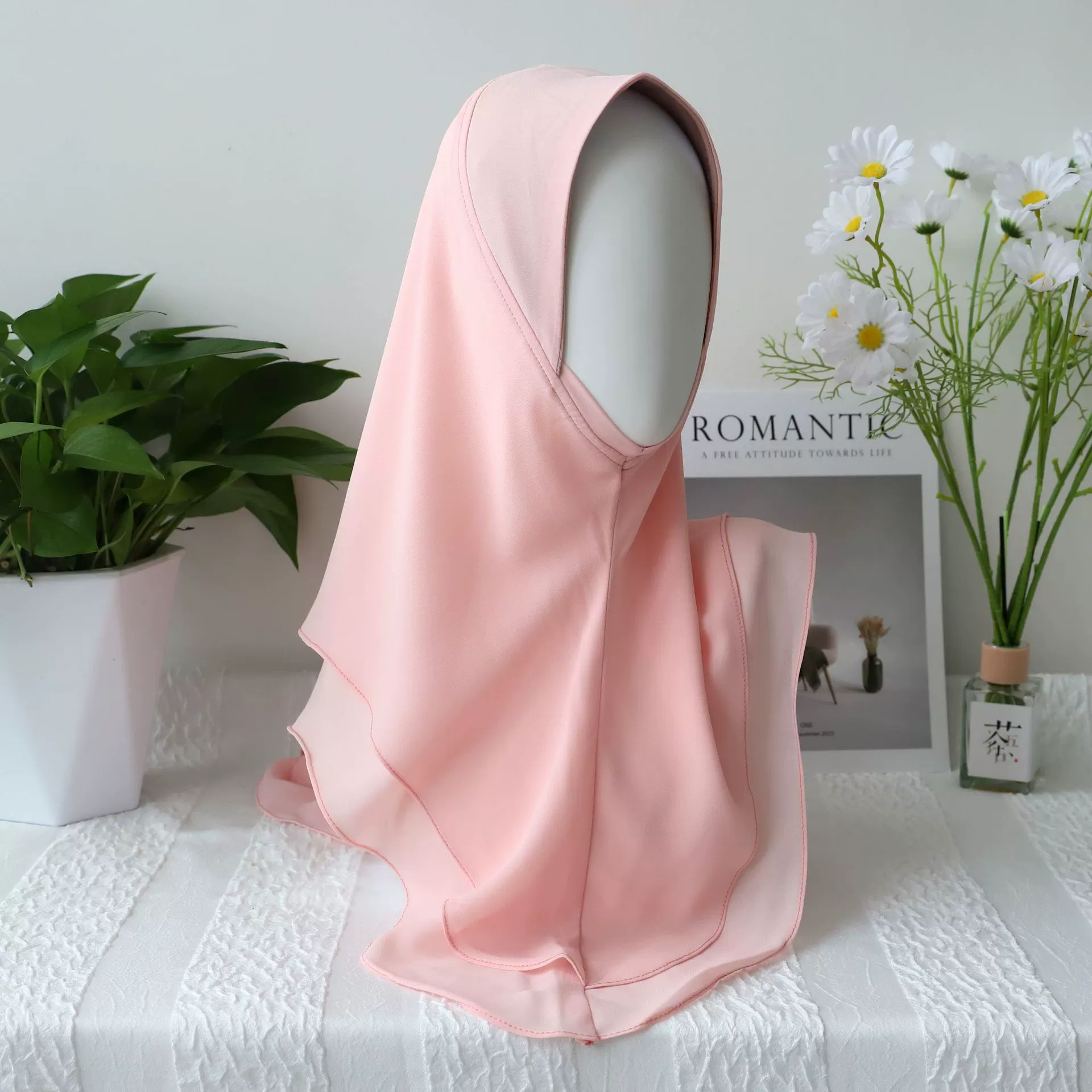 Scarf chiffon breathable comfortable, one size, multi-color hijab style