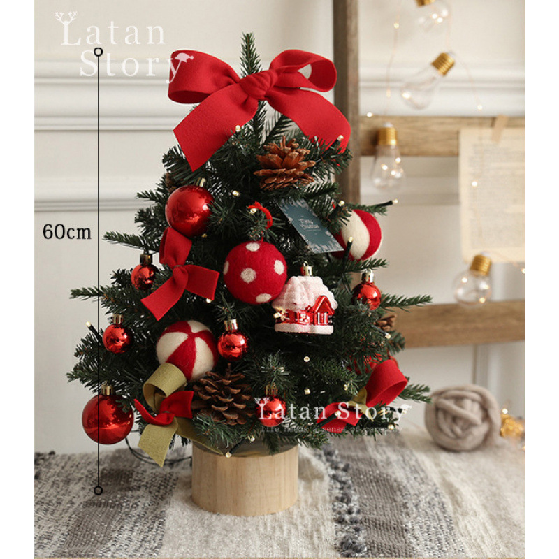 Decoraciones de Navidad viento mini mini árbol de Navidad casero atmósfera hecha a mano decoración de escena