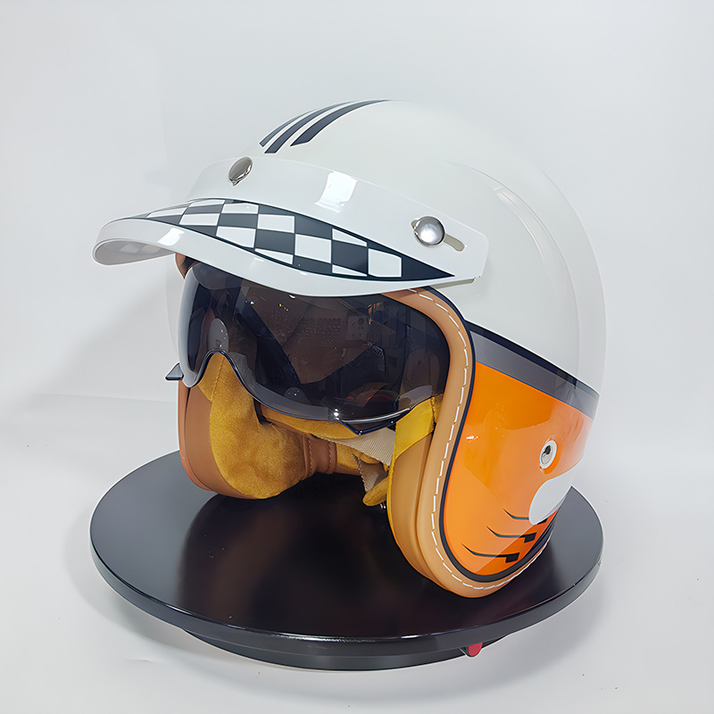 Helmet Brim Motorcycle Helmet Hat Rim Half Helmet Cute Cyber Celebration Sunshade Sunscreen 3/4 Helmet Vintage Accessories
