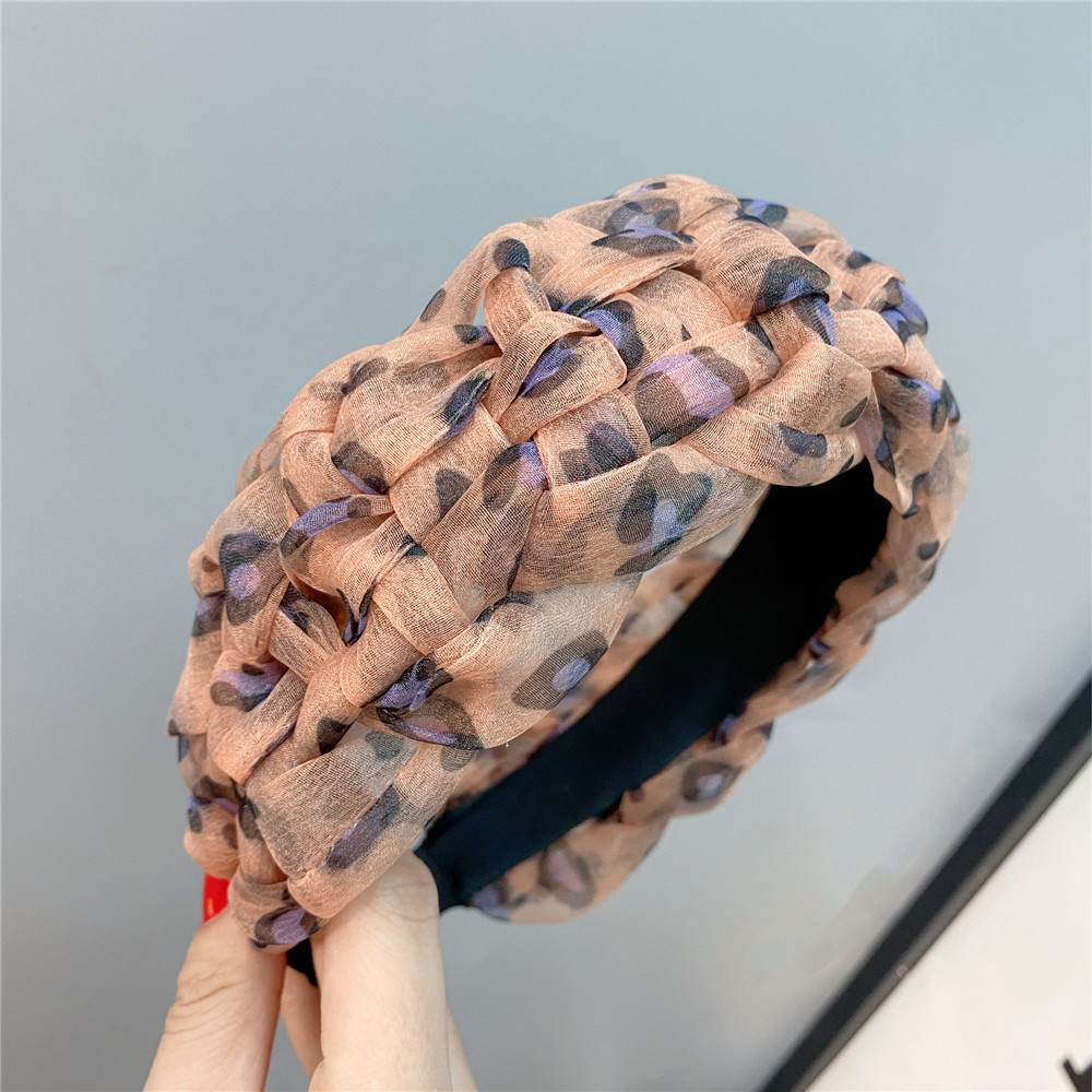 Fashion Plaid Cloth Printing Hair Band display picture 3