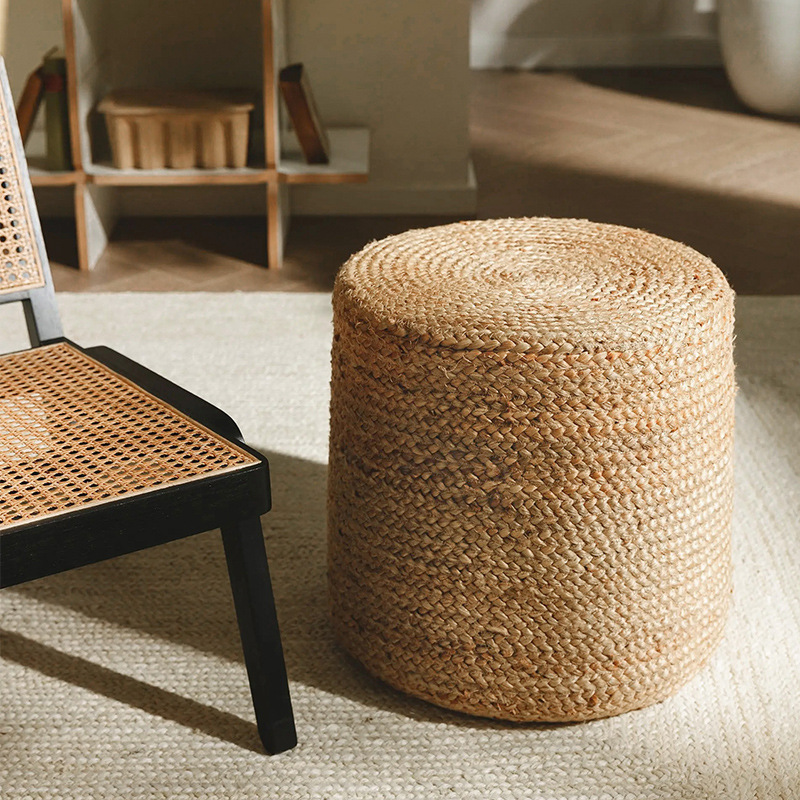 Cojín Futón de Yute Tejido para Silla de Oficina y Tatami