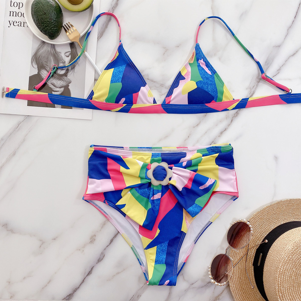 printed high waist sexy bikini  NSDA37294