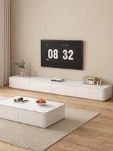 电视柜实木现代简约卧室客厅小户型白色壁挂式奶油风落地电视机柜