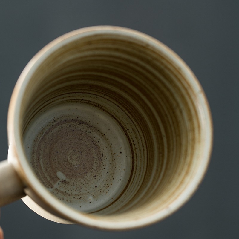 Taza de café de gres de estilo japonés hecha a mano creativa pareja taza de té retro personalizado desayuno taza de leche taza de arte