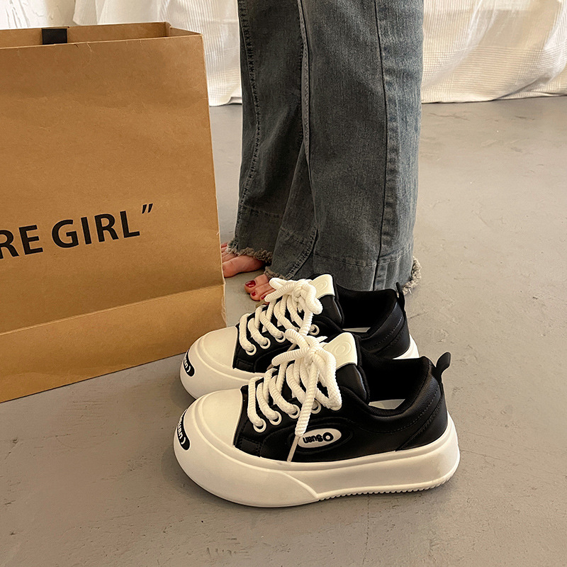 Damen Sneaker Mit Dicker Sohle Für Frühling Und Herbst Modisch_voghion.com