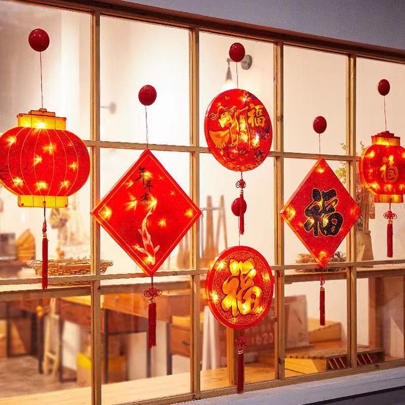 Festival de Año Nuevo decoración ventana