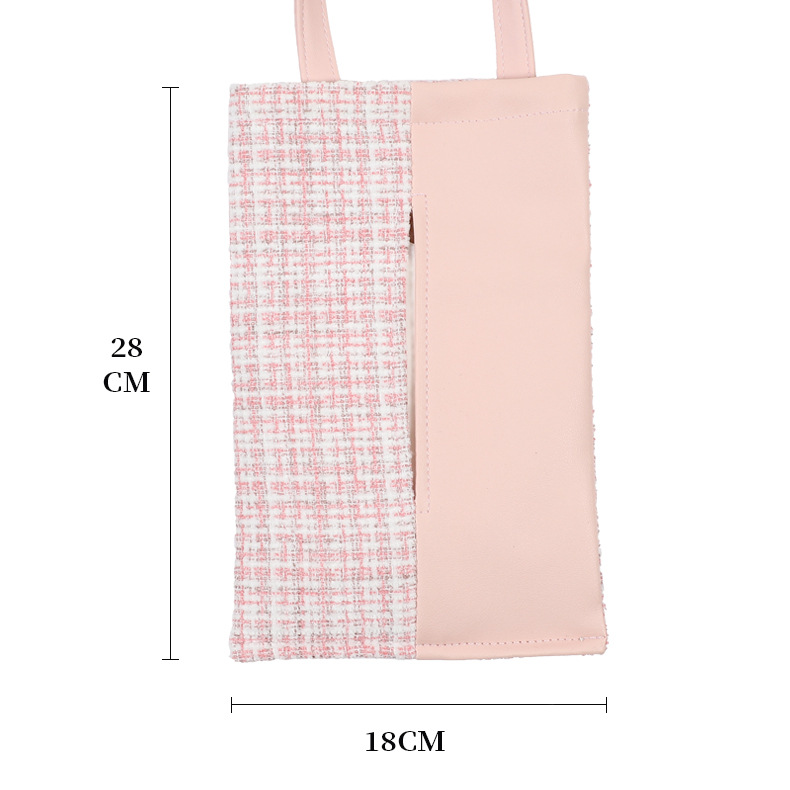 Car Tissue Box Light Luxury Fragrance Seat Back-Mounted Tissue Bag Fashion Goddess Car Tissue Storage Box