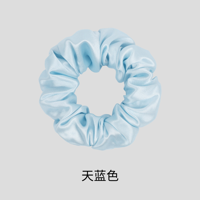 真丝发圈大号大肠圈5cm头绳法式复古女桑蚕丝丝绸缎高级感发饰|undefined