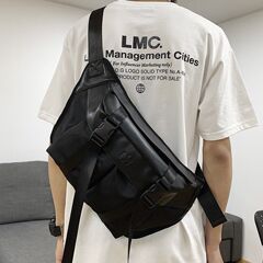 胸包男士大容量日系休闲工装包单肩包斜挎包男运动腰包潮外贸批发