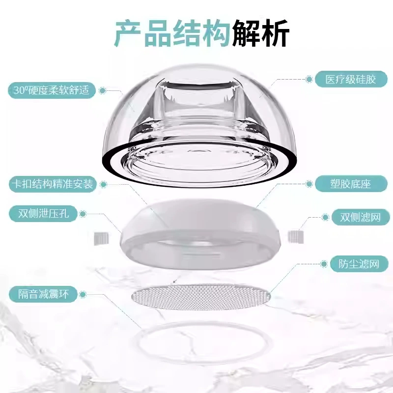 Подходит для наушников AirPods Pro Liquid Silicone, универсальных сменных наушников Apple Pro2 3-го поколения с функцией шумоподавления.