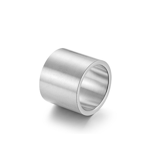 18mm wide titanium steel men's ring European and American fashion casual style plain face ring Amazon supply wholesale