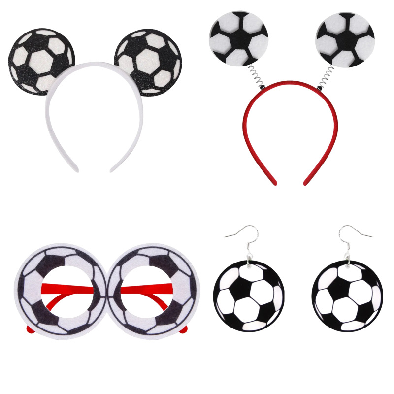 Estados Unidos, Canadá, México, decoraciones de la Copa del Mundo, estilo de fútbol, aretes, gafas de fiesta, bandas de pelo, refuerzo, propósitos de animación.