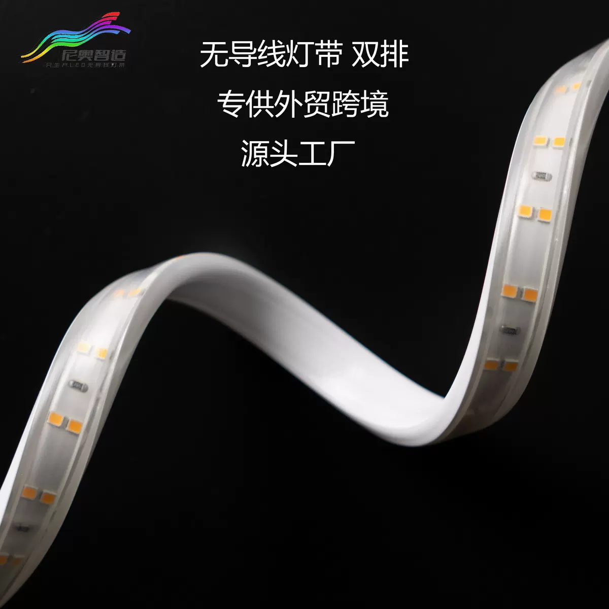 跨境专供高品质led无导线灯带户内外亮化220VPVC防水2835 120灯双
