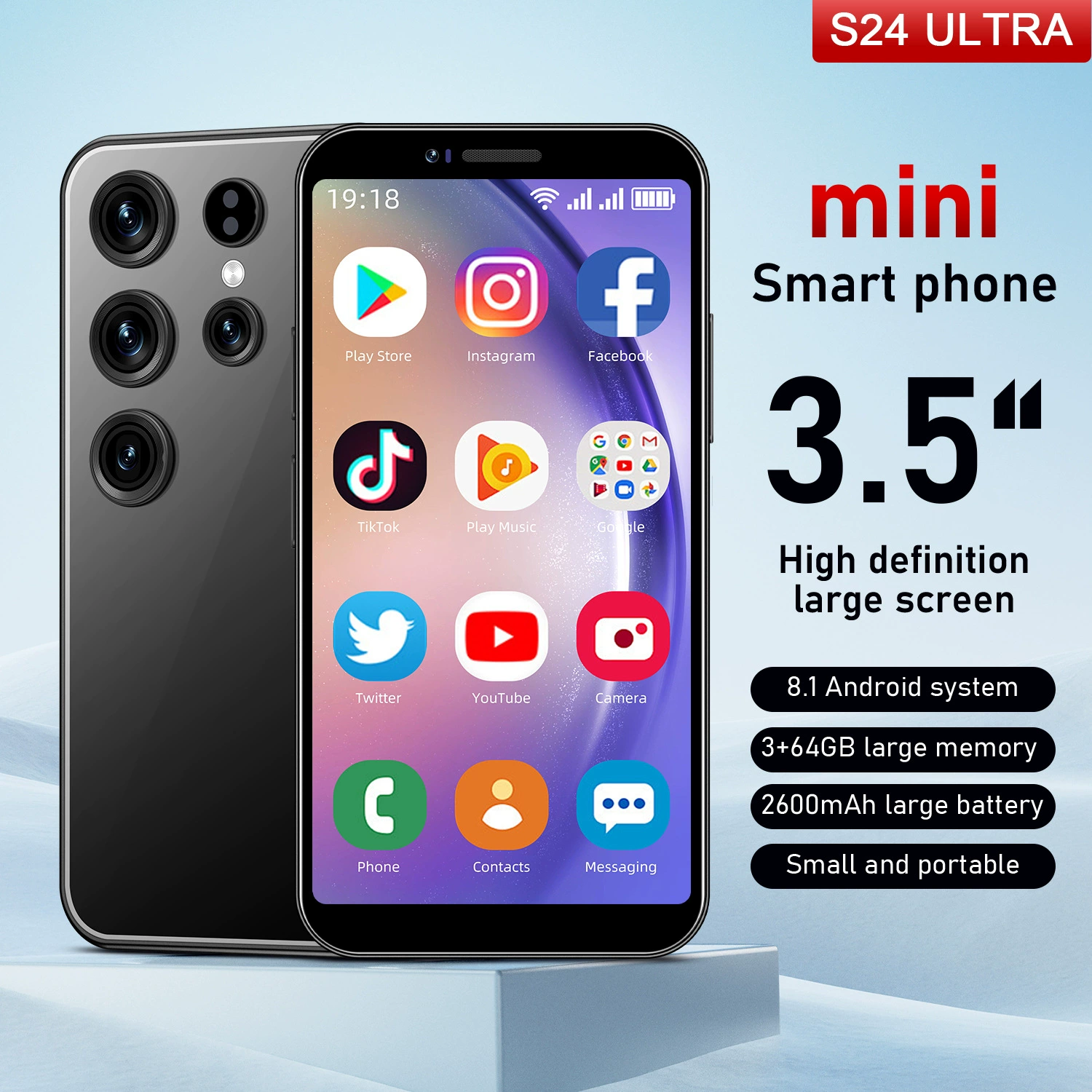 Новый Android-смартфон S24+ UITRAMINI, экспортная модель, недорогой, оптовая поставка