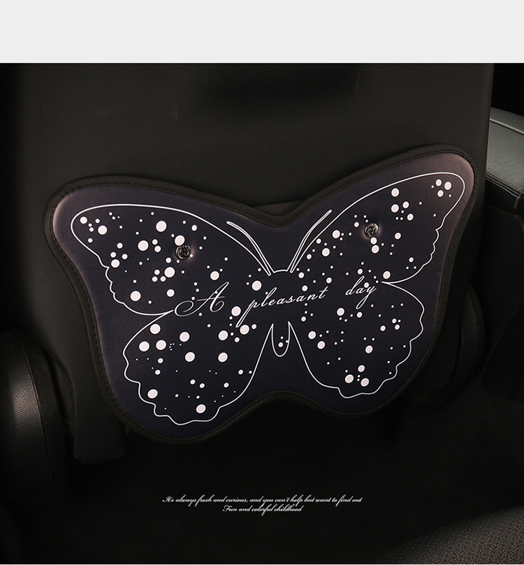Car Anti-Kick Pad, Child Seat Back Anti-Kick Pad, Butterfly Seat Back Anti-Dirt and Anti-Scratch Pad, Car Wear-Resistant Pad, Simple and Cute