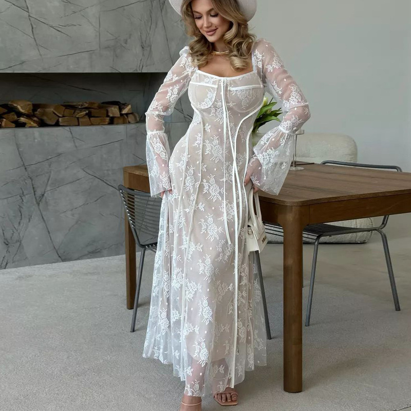 Платье праздничное floor-length dress lace dress