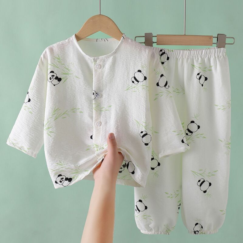 Spring and Summer Children's Cloud Cotton Soft Air-conditioning Clothes Boys and Girls Boys Baby Girls Home Clothes Pajamas suit Spring and Summer Children's Cloud Cotton Soft Air-conditioning Clothes Boys and Girls Boys Baby Girls Home Clothes Pajamas suit