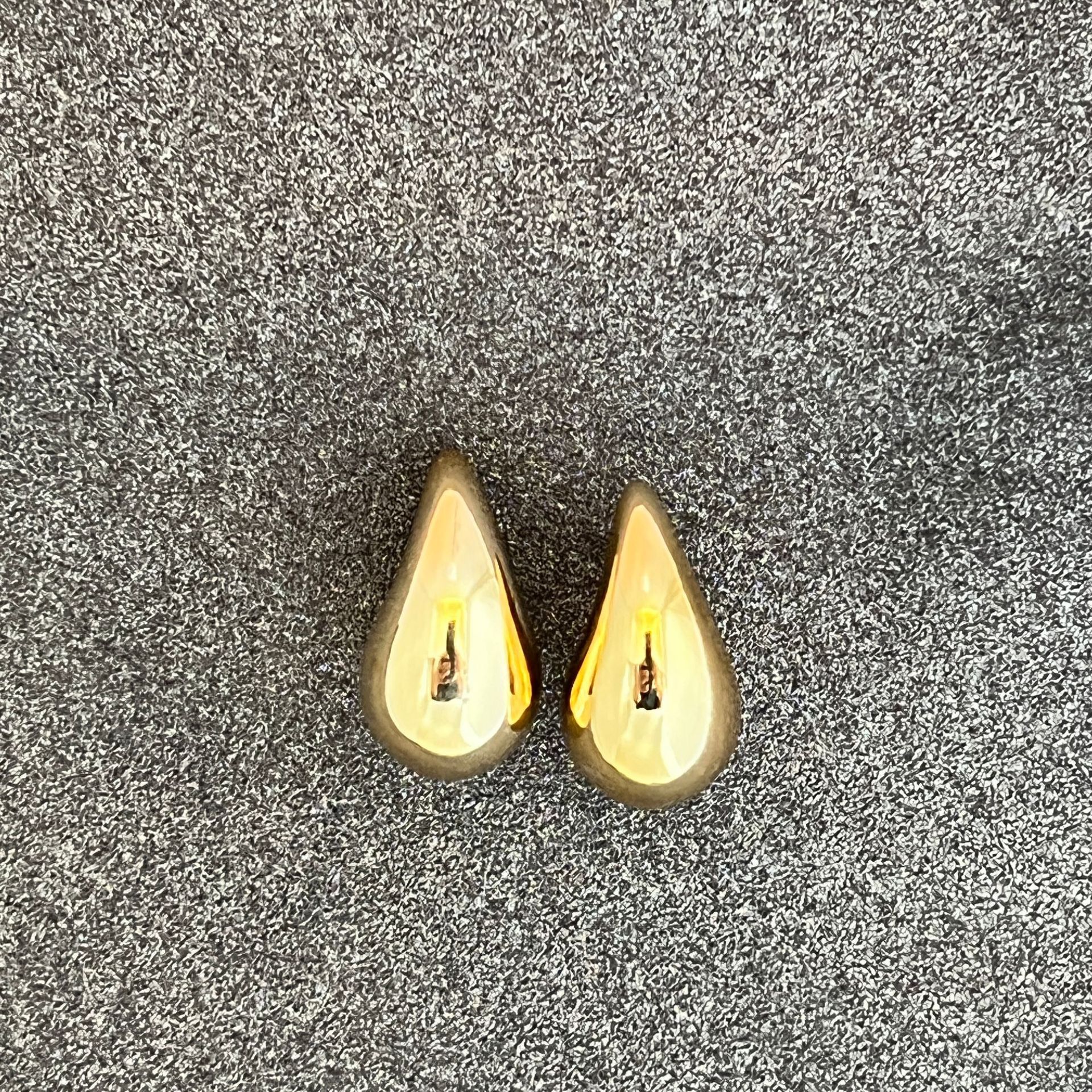 18K pendientes de oro pendientes de gota elegante personalidad simple gran acrílico color caramelo Venta caliente guisantes pendientes