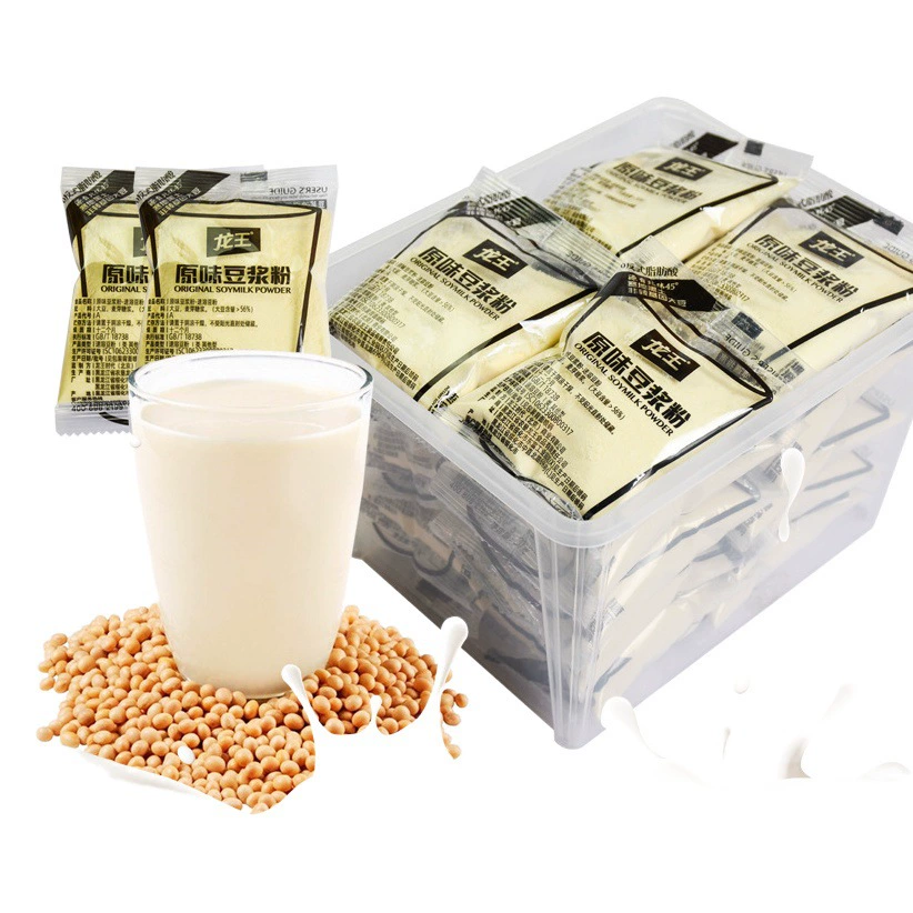 Соевое молоко Dragon King, порционная упаковка, коробка 30г*240 пакетиков, растворимый напиток, сладкий, оригинальный, сладкий соевый напиток из черной сои, быстрорастворимый