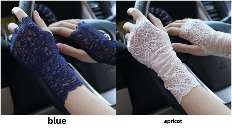 Fabrik direkt sonnencreme spitze handschuhe halb finger frauen sommer dünne fahren finger narbe tattoo halbe dekoration großhandel_voghion.com