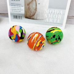 Colorful Plush Bell Ball Cat Self-Entertaining Stress Relief Cat Toy Interactive Bouncy Ball Handmade Cat Toy Wholesale