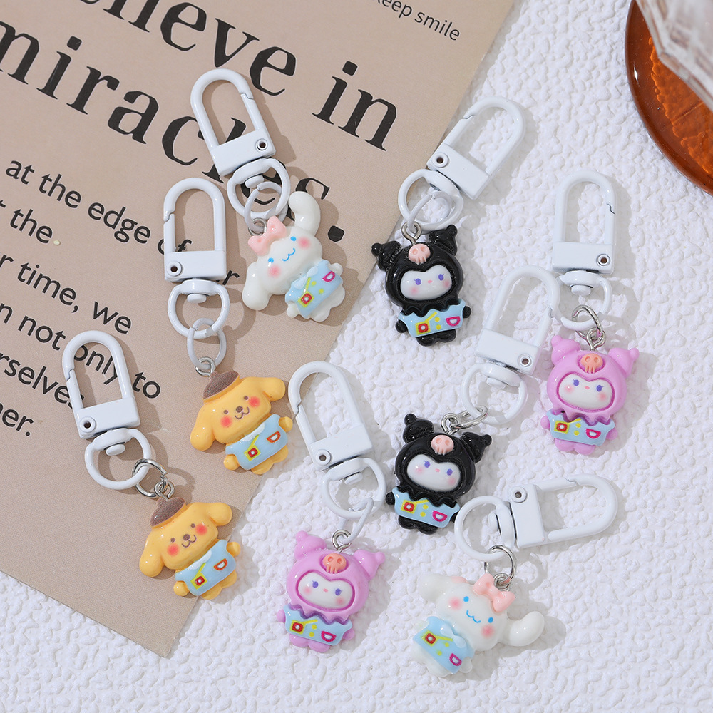 Dibujos Animados Sanrio Pacha llavero colgante estudiante ins estilo mochila lápiz caso y otro colgante chica regalo creativo