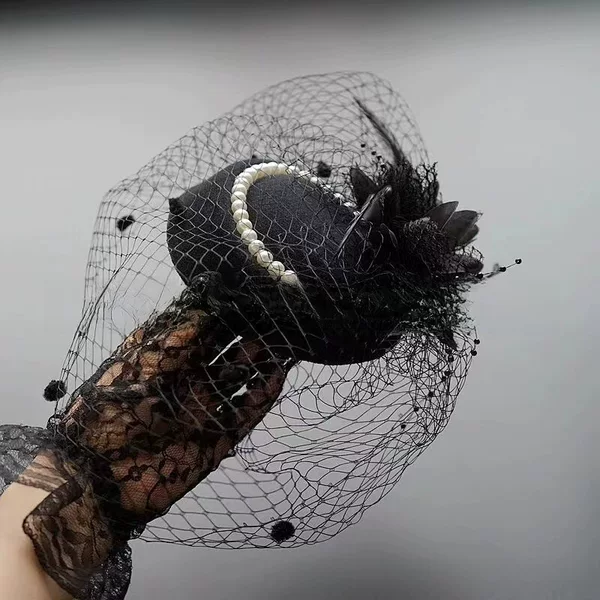 Cheongsam headdress Night Shanghai socialite accessories Republic of China bridal bowler Amazon cross-border European and American retro hair accessories