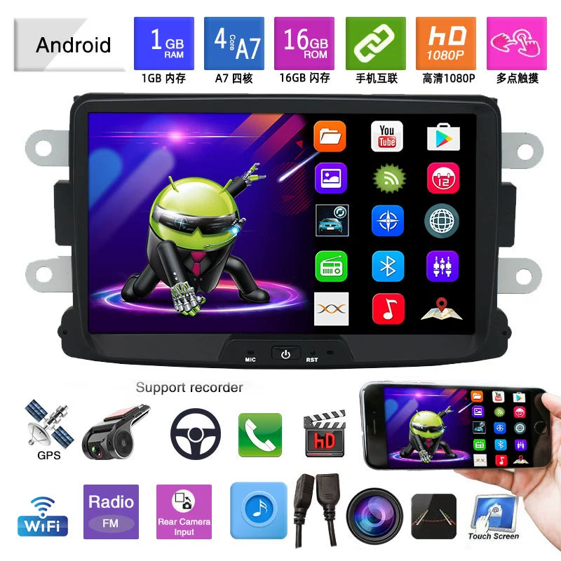 8 дюймов Встроенный Carplay Android GPS-навигация автомобильный Bluetooth MP5 плеер для Ренодезии