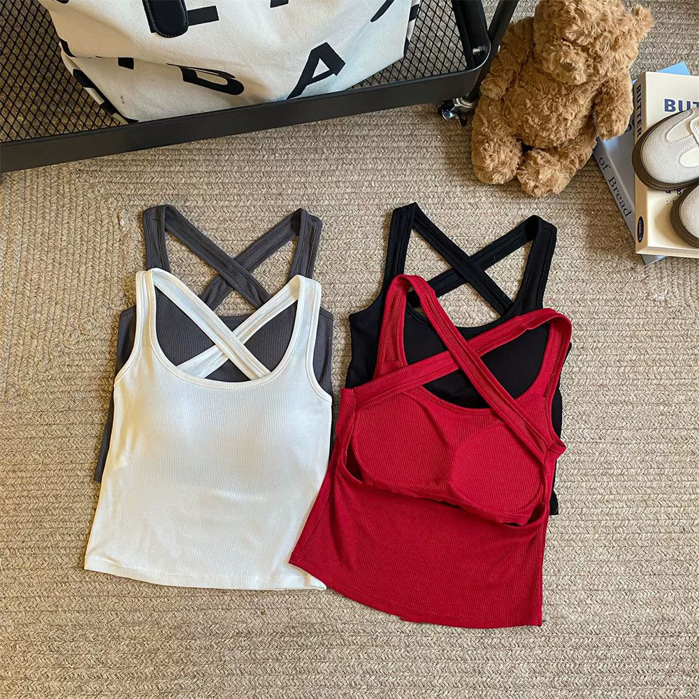 Чистый ветер, крест, красивая спина, подтяжка, маленький жилет, женский внутренний 2024 сексуальный ремень, нагрудный коврик, чтобы носить топ летом