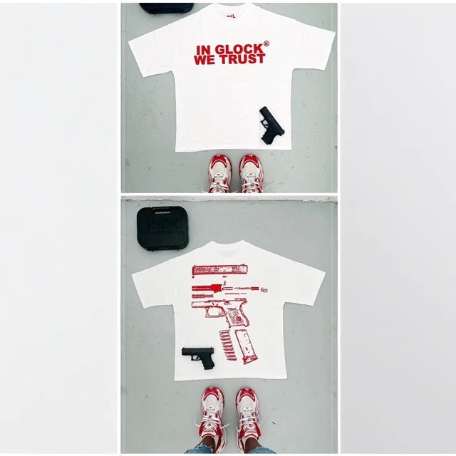国境を越えたファッションブランドのゆるい男性tシャツY2Kシャツ男性原宿ヒップホップグラフィック印刷丸襟綿超大型tシャツ|undefined