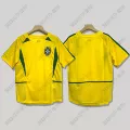 2002 brazil home short-sleeved unprinted number