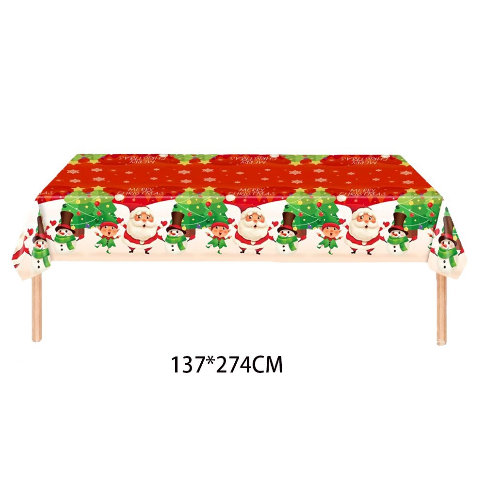 Navidad transfronteriza temática de decoración de la fiesta suministros de decoración de la bandeja de papel desechable de Navidad toallas de papel tazas y cubiertos set