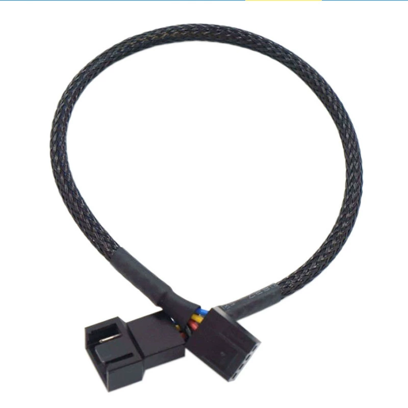 4-контактный удлинительный кабель с регулируемой температурой ШИМ, комплект соединительных кабелей для охлаждающего вентилятора корпуса компьютера, сетевой шнур питания вентилятора