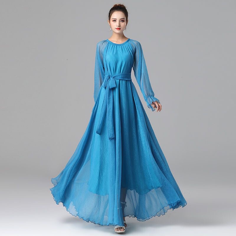 Thailand Maldives Beach Dress Seaside Vacation Travel Photo Shoot Plus Size Slimming Long Dress Super Long Fairy-Like Dress Thailand Maldives Beach Dress Seaside Vacation Travel Photo Shoot Plus Size Slimming Long Dress Super Long Fairy-Like Dress