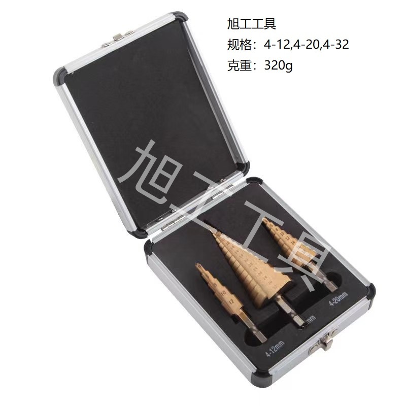 Cruz-frontera hexagonal ranura recta pagoda taladro paso taladro Banco taladro escariado agujero Torre taladro conjunto de tres piezas