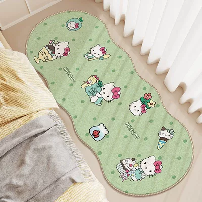 Kitty Imitation Cashmere Long Rug, Avtomobil döşəmə paspasları - green-hello-kitty-vase-40120cm-imitation-cashmere